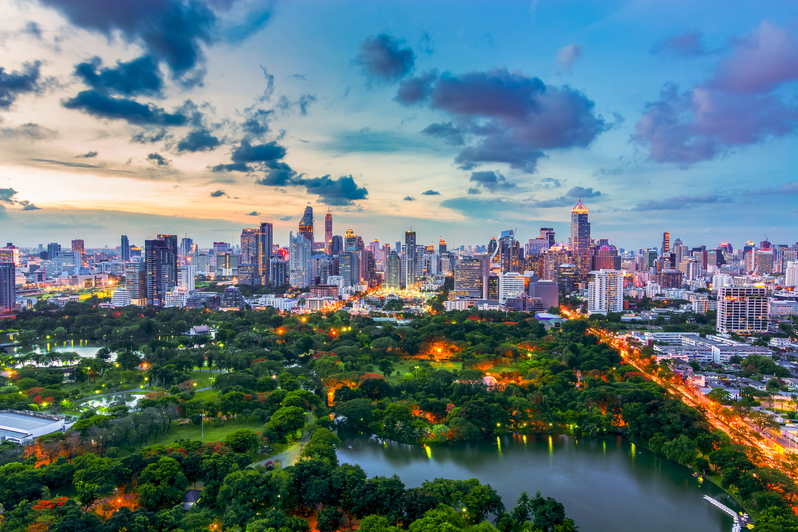 Die Skyline von Bangkok