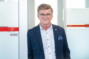 Zoran Jelen, Geschäftsführer des Techem Wassertechnik Bereichs im neu eröffneten Labor in Wels © Andreas Roebl/ Techem