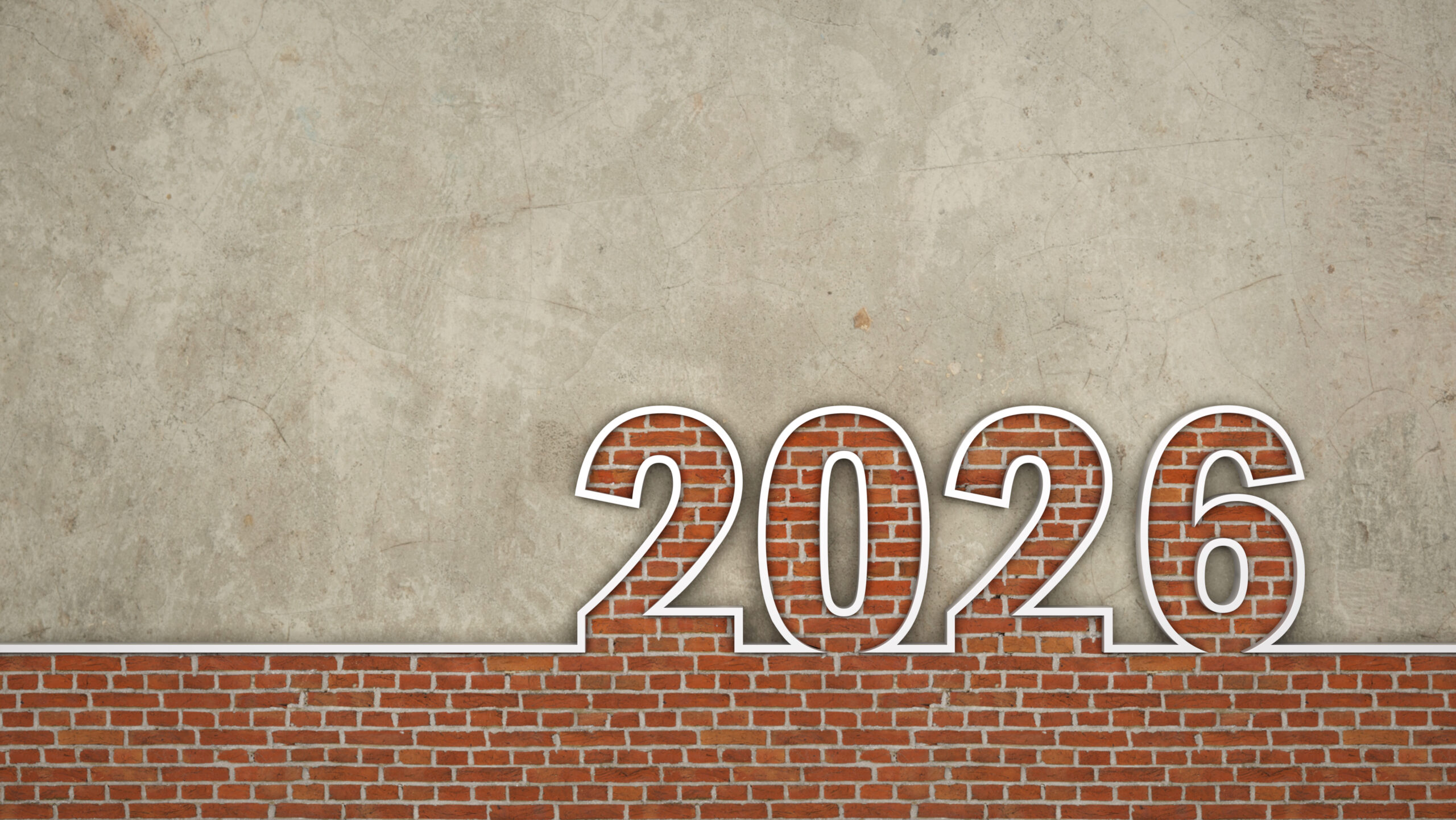 2026 aus Ziegeln gebaut