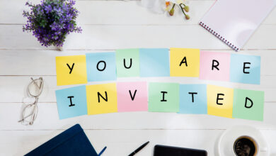 Schriftzug "You're invited"