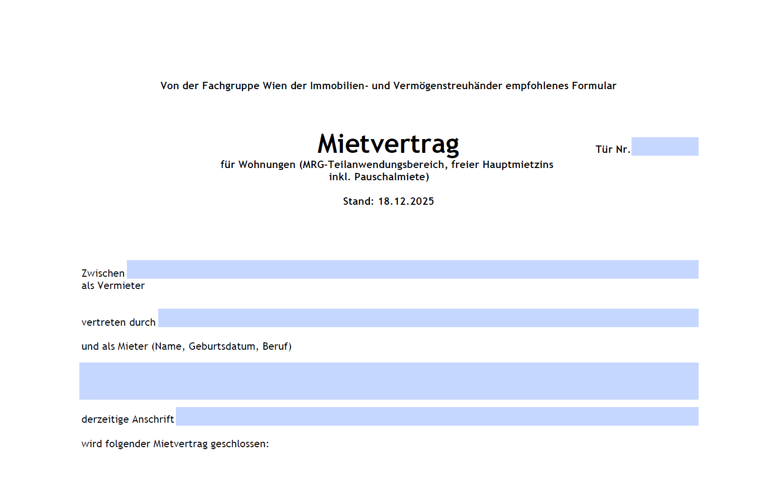 Mustermietverträge als beste Haftungsvorsorge